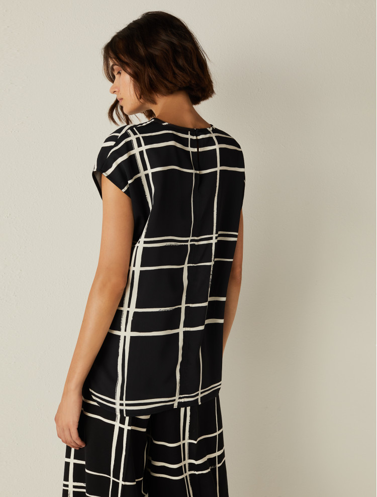 Блуза з коротким рукавом Regular fit для жінок (468360), колір Чорний - №3