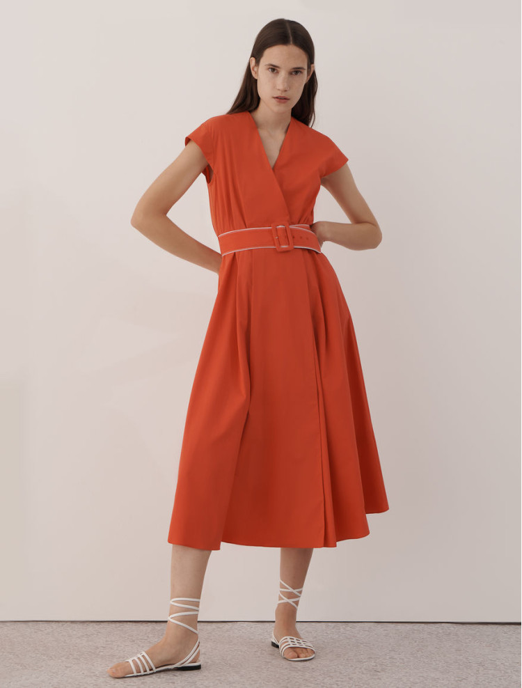 Сукні максі Regular fit для жінок (468365), колір Помаранчевий - №2