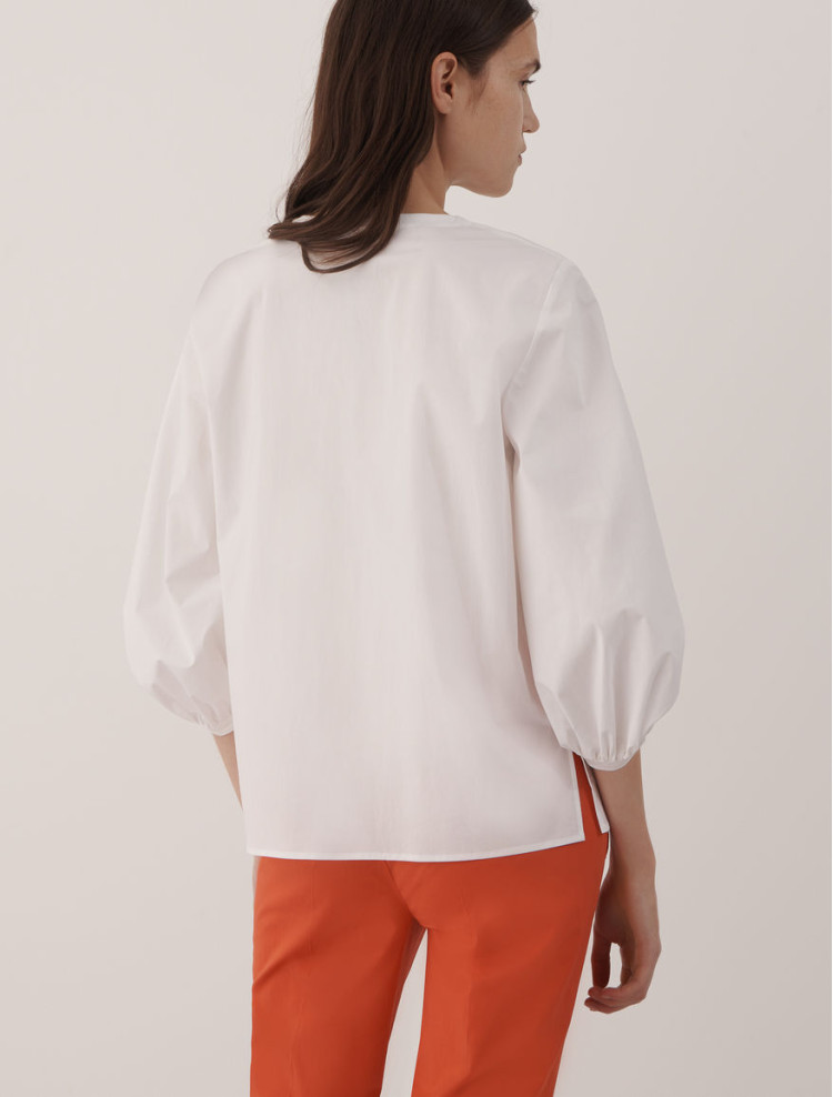 Блуза з рукавом 3/4 Regular fit для жінок (468371), колір Білий - №3