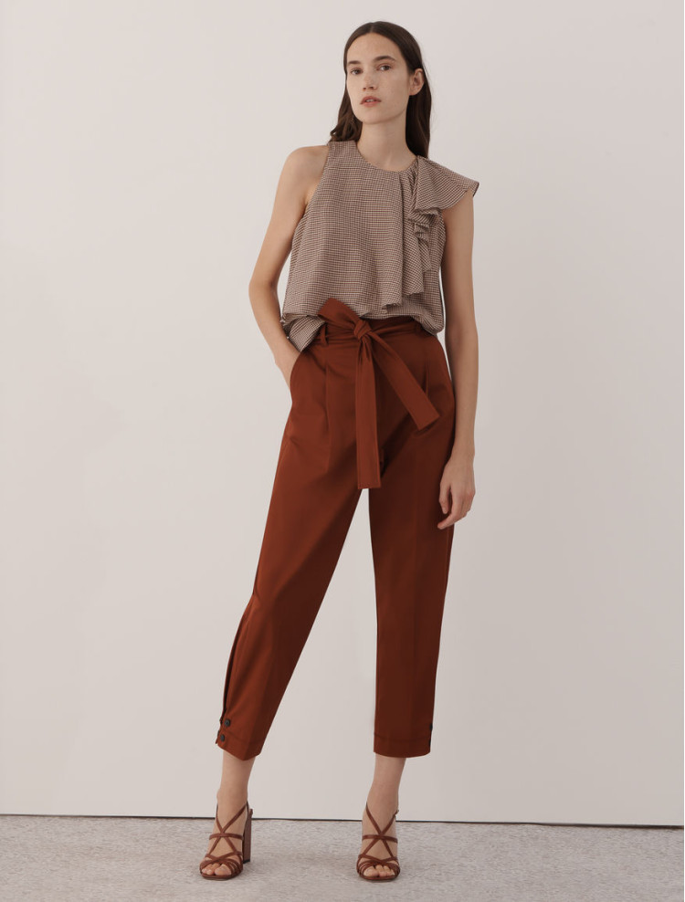Блуза топ Regular fit для жінок (468376), колір Коричневий - №3