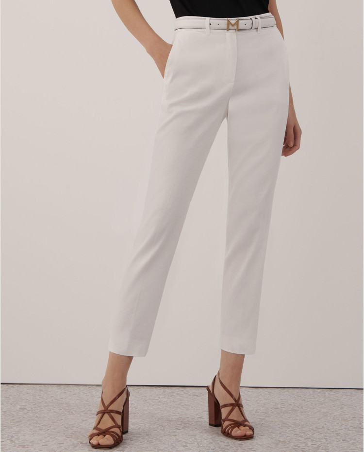 Брюки повседневные Slim fit для женщин (468379), цвет Белый - №3