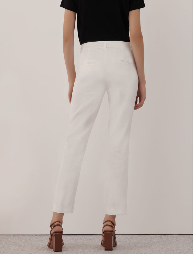 Брюки повседневные Slim fit для женщин (468379), цвет Белый - №4