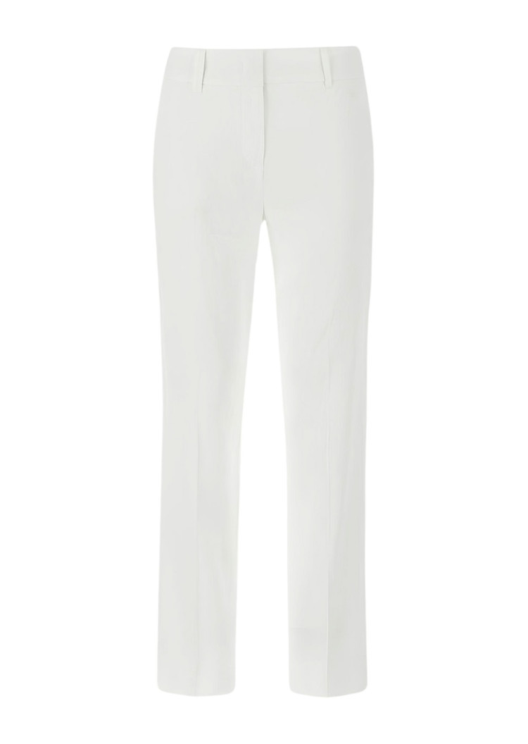 Брюки повседневные Slim fit Средняя для женщин (468393), цвет Белый - №1