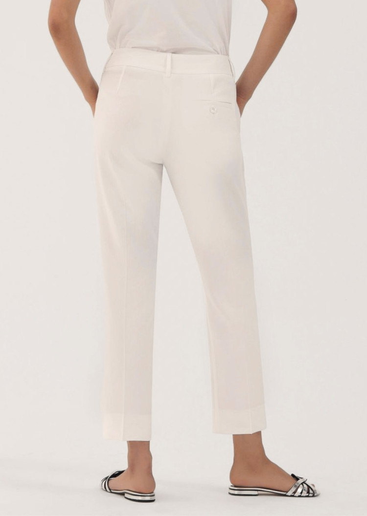 Брюки повседневные Slim fit Средняя для женщин (468393), цвет Белый - №4
