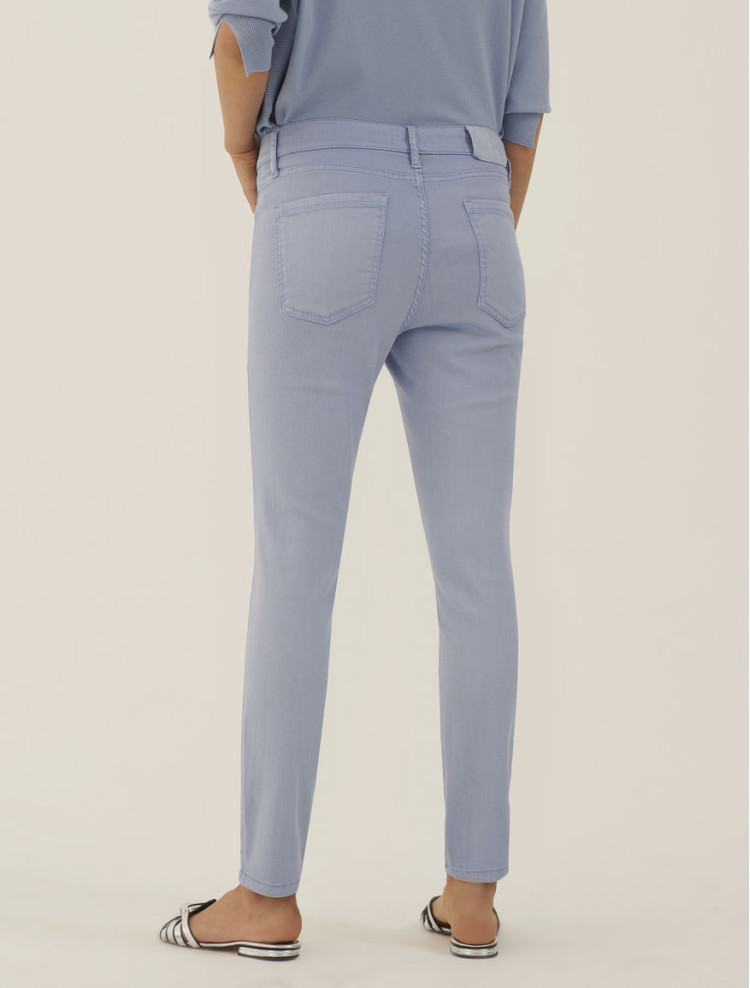 Брюки 5 карманов Slim Slim fit Средняя для женщин (468398), цвет Синий - №4