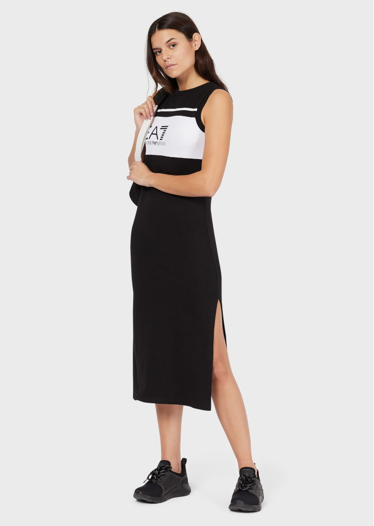Сукні міді Slim fit для жінок (468442), колір Чорний - №3