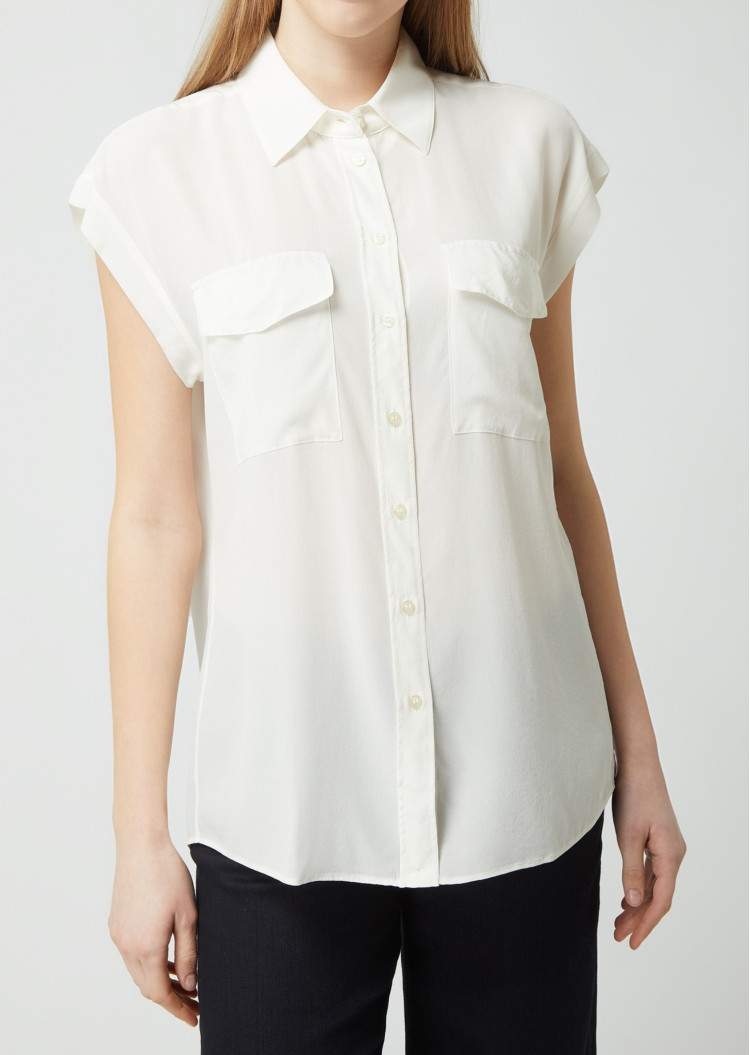 Блуза с коротким рукавом Slim fit для женщин (468481), цвет Белый - №2