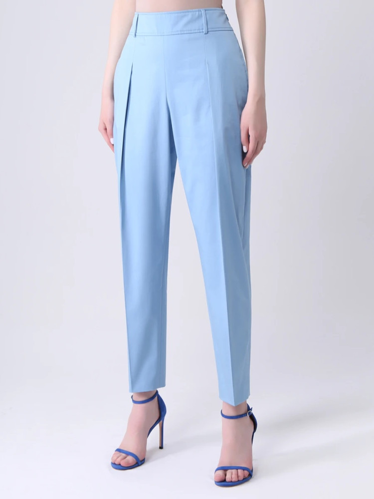 Брюки костюмні Regular fit Висока для жінок (468486), колір Синій - №2