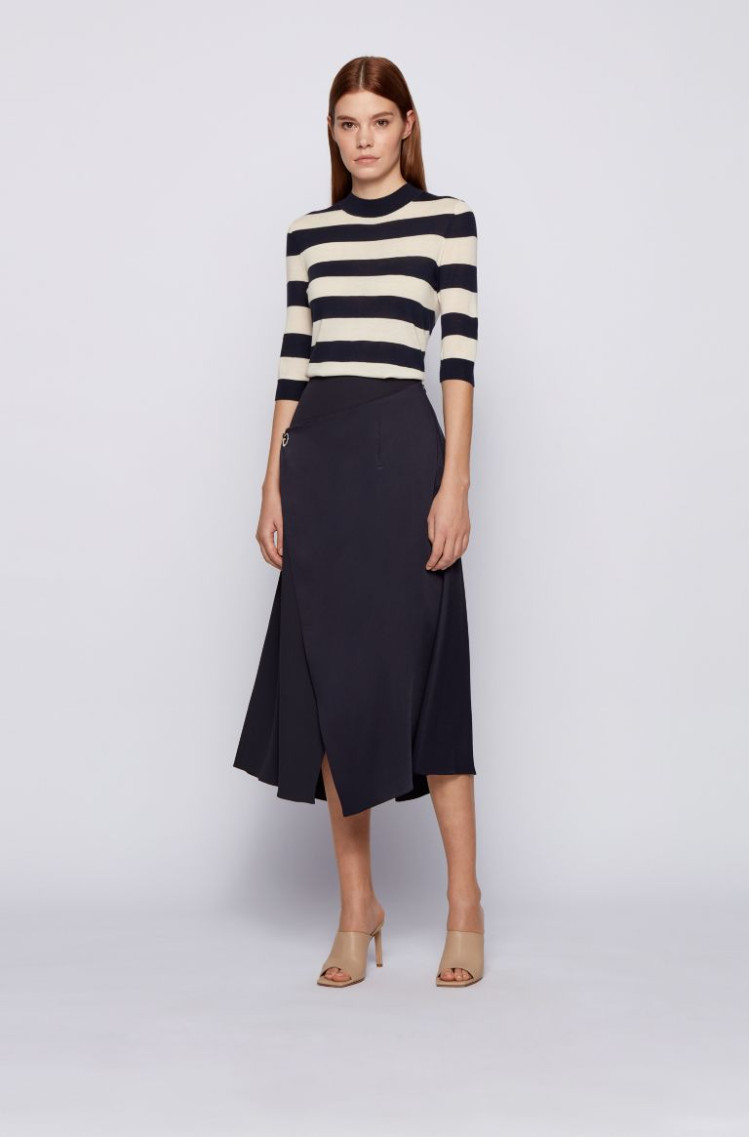 Спідниця міді Relaxed fit для жінок (468491), колір Синій - №3