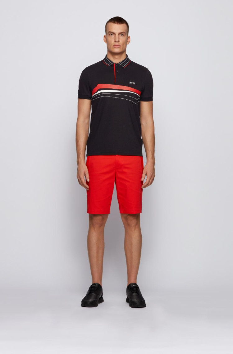 Поло Extra-slim fit для мужчин (468523), цвет Черный - №3