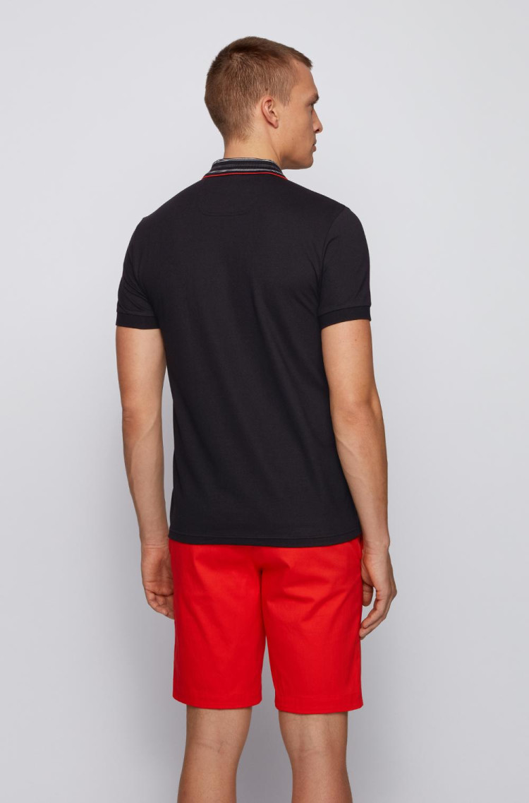 Поло Extra-slim fit для мужчин (468523), цвет Черный - №4