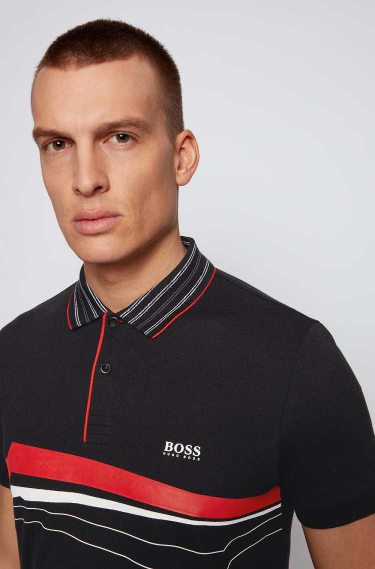 Поло Extra-slim fit для мужчин (468523), цвет Черный - №5