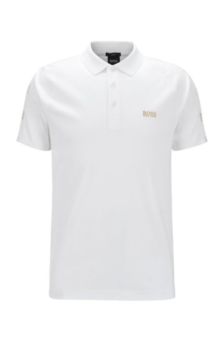Поло Slim fit для чоловіків (468524), колір Білий - №1
