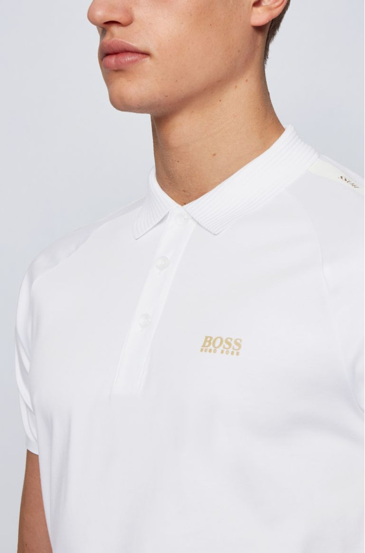 Поло Slim fit для чоловіків (468524), колір Білий - №5