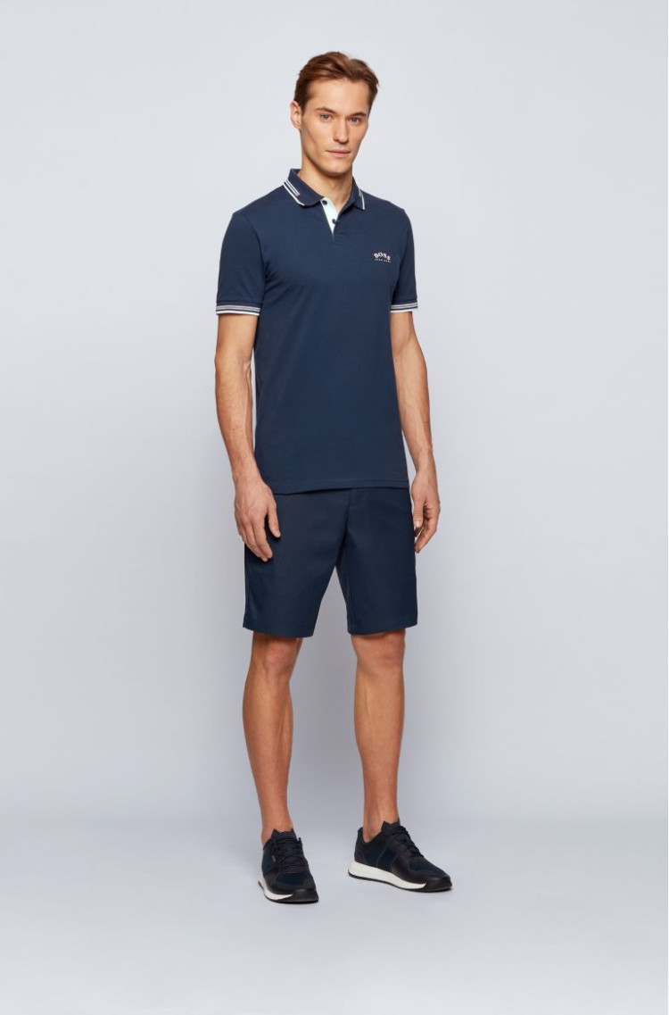 Поло Slim fit для чоловіків (468527), колір Синій - №3