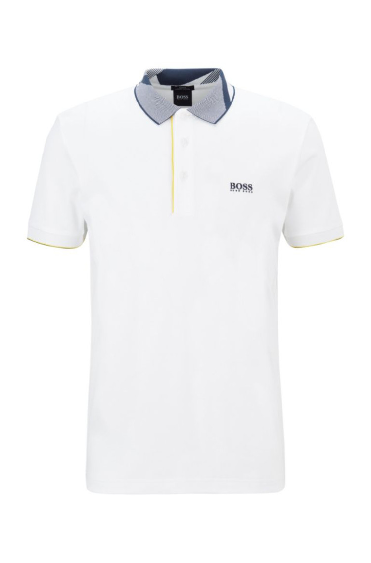 Поло Slim fit для чоловіків (468531), колір Білий - №1