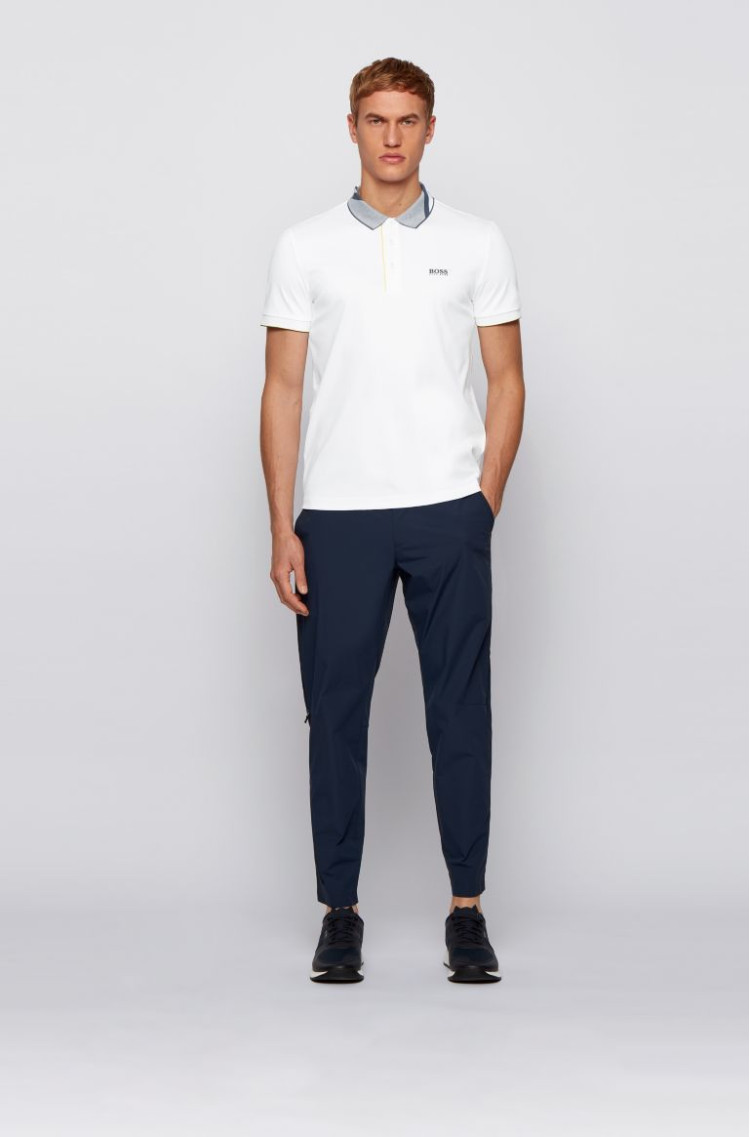 Поло Slim fit для чоловіків (468531), колір Білий - №3