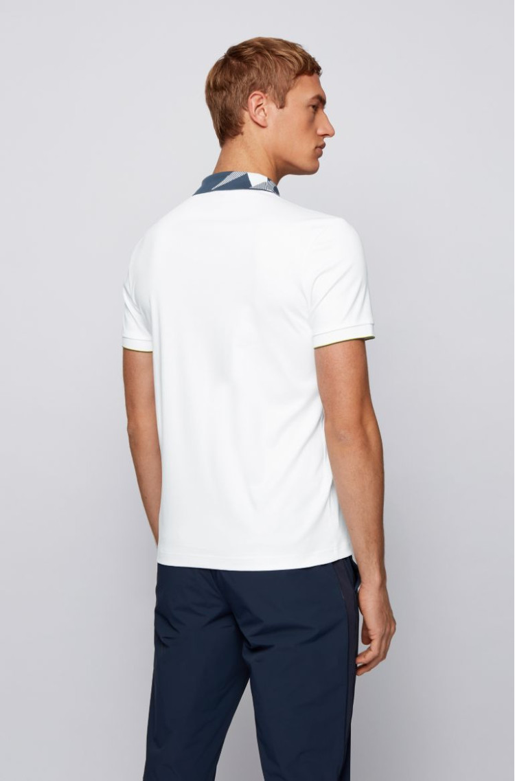 Поло Slim fit для чоловіків (468531), колір Білий - №4