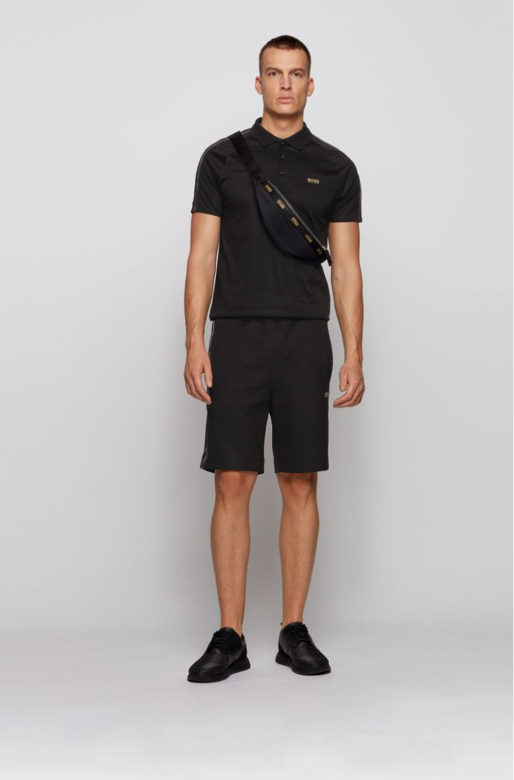 Поло Slim fit для чоловіків (468533), колір Чорний - №3