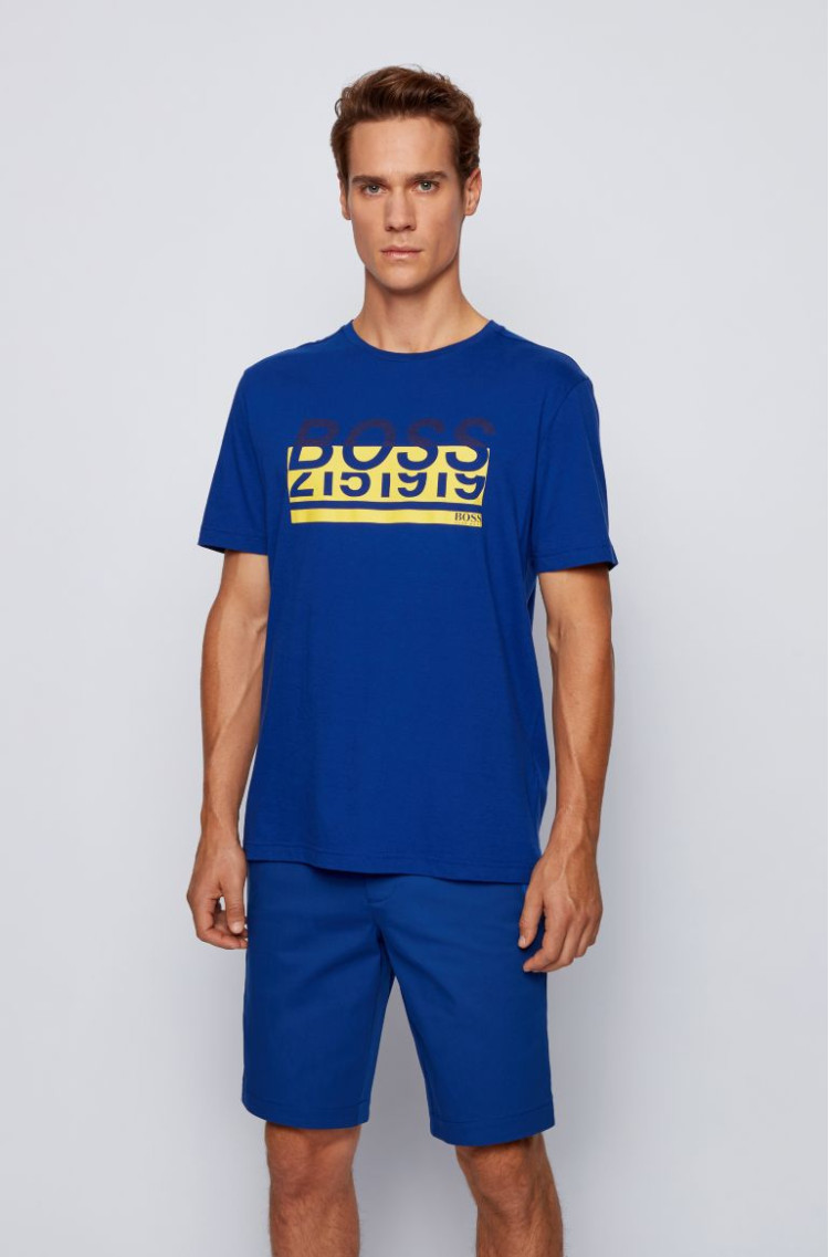 Футболка Slim fit для чоловіків (468535), колір Синій - №2