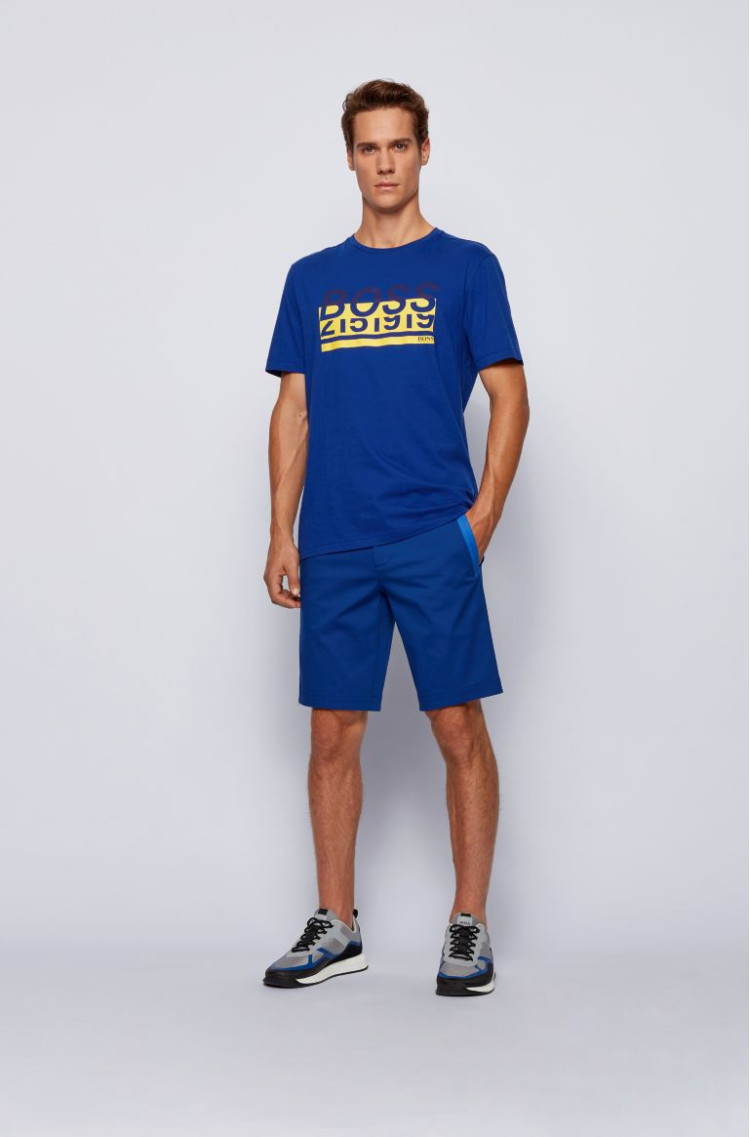 Футболка Slim fit для чоловіків (468535), колір Синій - №3