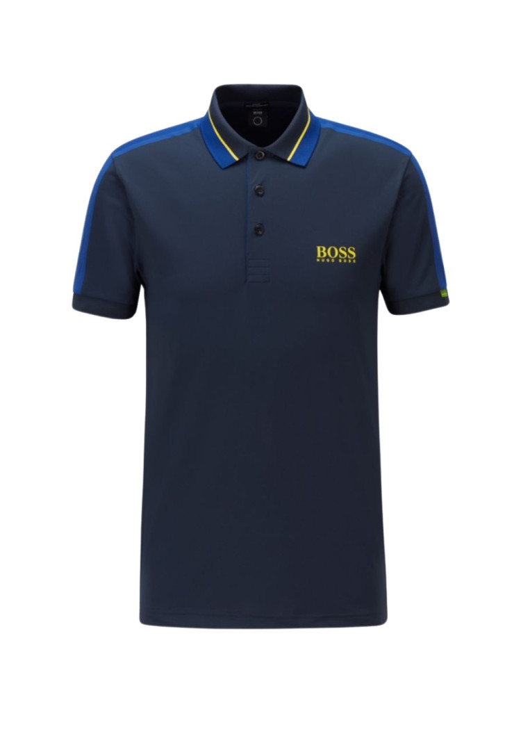 Поло Extra-slim fit для чоловіків (468539), колір Синій - №1