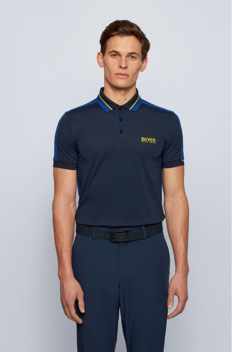 Поло Extra-slim fit для чоловіків (468539), колір Синій - №2