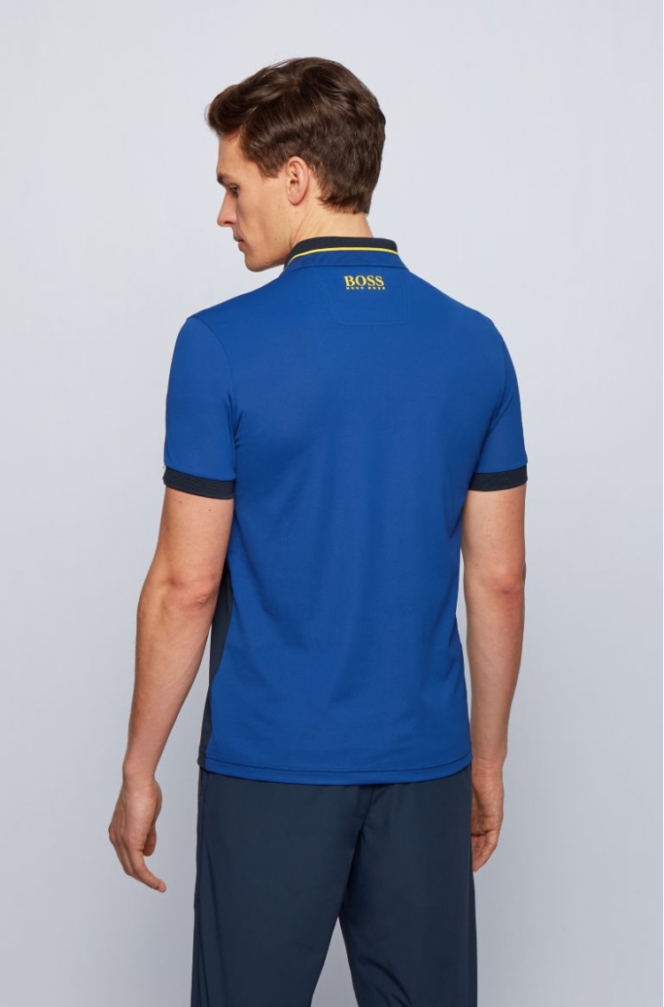Поло Extra-slim fit для чоловіків (468539), колір Синій - №3