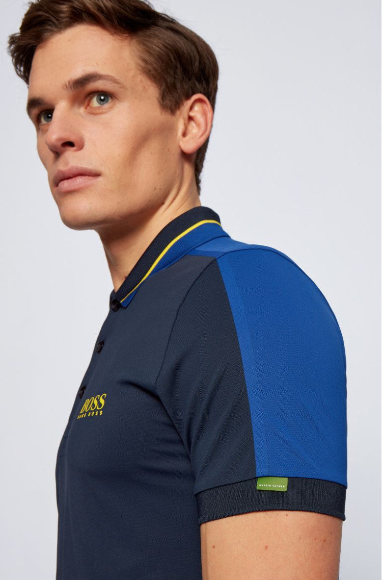 Поло Extra-slim fit для чоловіків (468539), колір Синій - №4