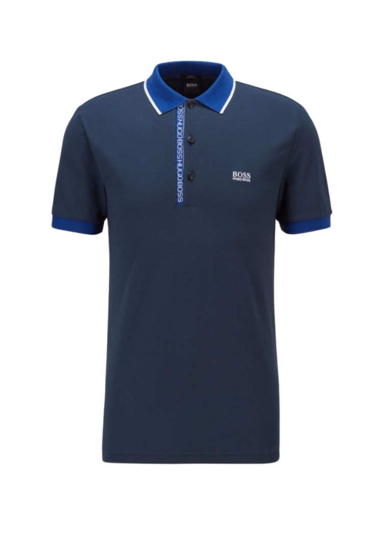 Поло Extra-slim fit для чоловіків (468541), колір Синій - №1