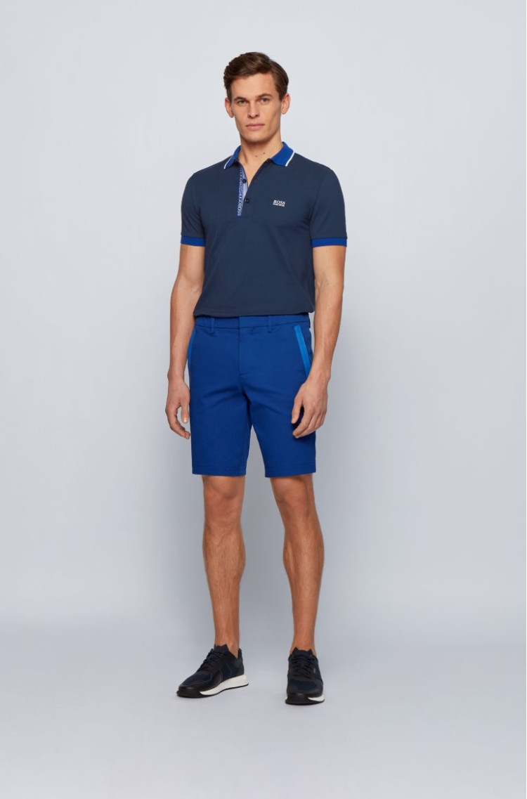 Поло Extra-slim fit для чоловіків (468541), колір Синій - №3