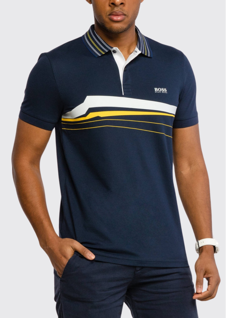 Поло Extra-slim fit для мужчин (468569), цвет Синий - №2
