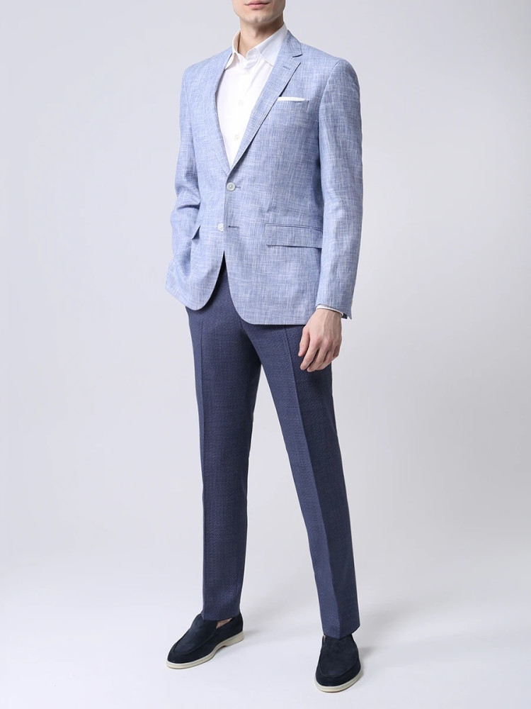 Піджак кежуал Slim Fit для чоловіків (468578), колір Синій - №2