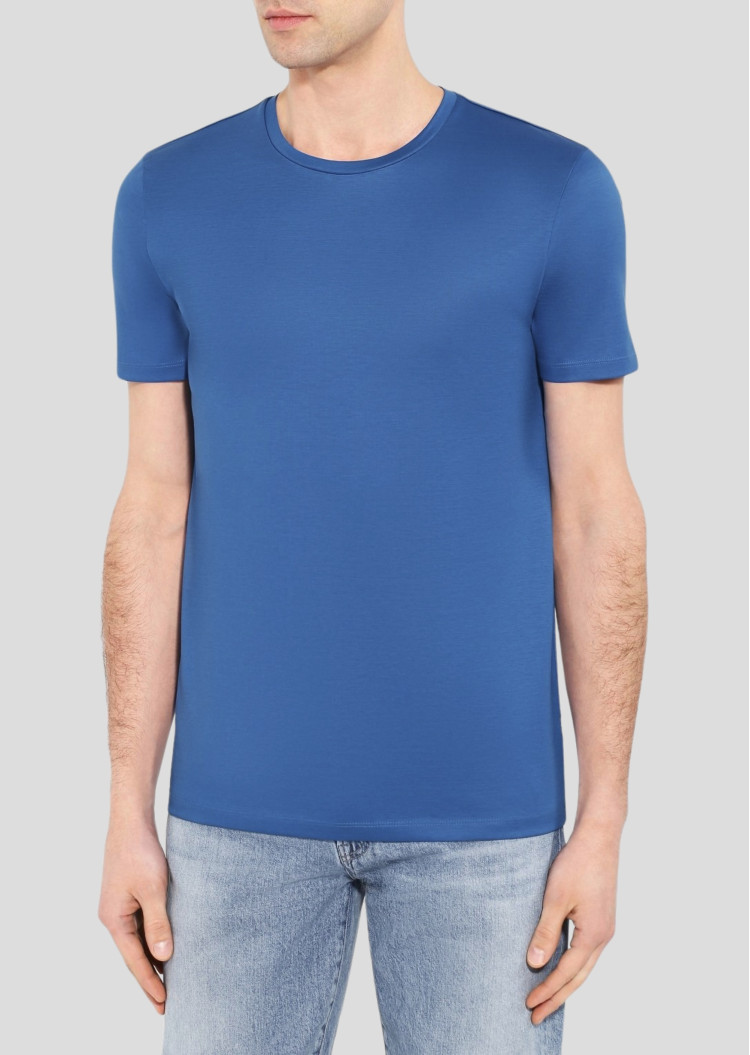 Футболка Slim fit для чоловіків (468583), колір Синій - №2