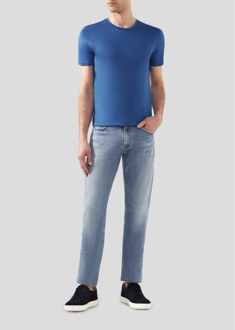 Футболка Slim fit для чоловіків (468583), колір Синій - №3