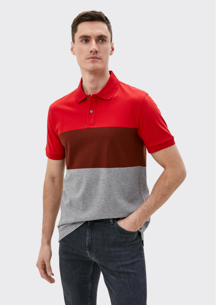 Поло Regular fit для мужчин (468592), цвет Красный - №2