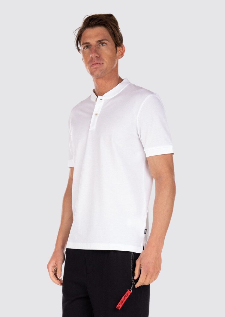 Поло Slim fit для чоловіків (468602), колір Білий - №2