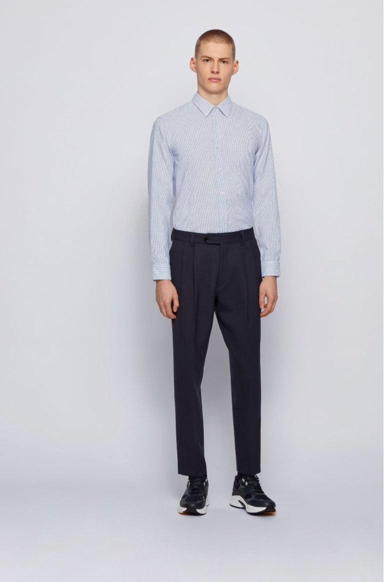 Сорочка повседневная Extra-slim fit для мужчин (468603), цвет Синий - №3