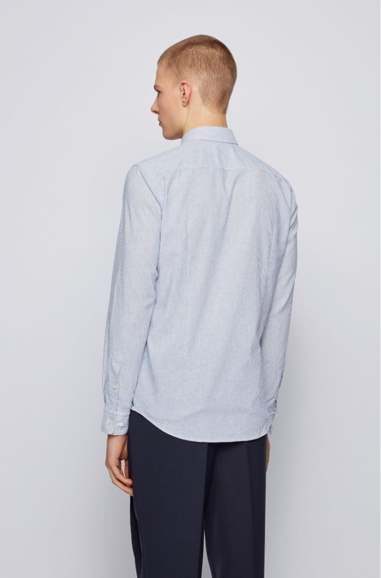 Сорочка повседневная Extra-slim fit для мужчин (468603), цвет Синий - №4