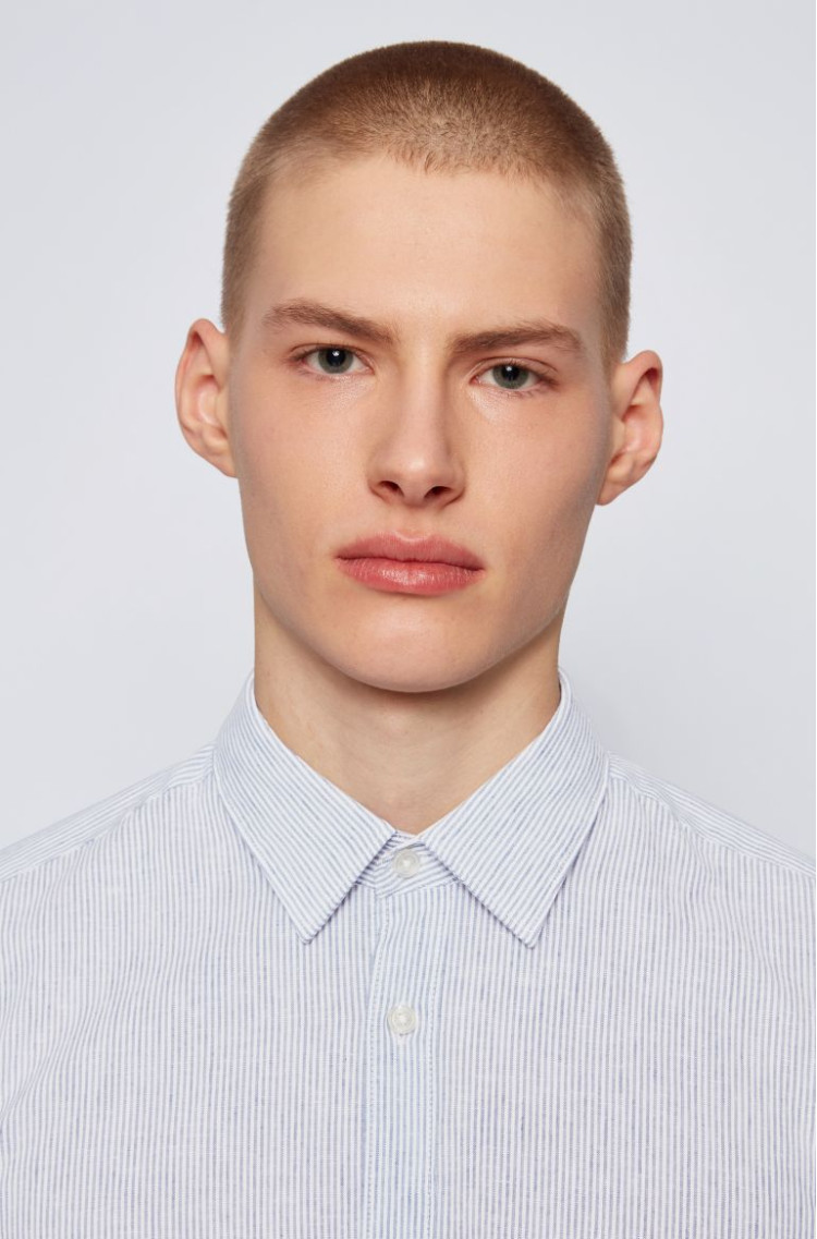 Сорочка повседневная Extra-slim fit для мужчин (468603), цвет Синий - №5