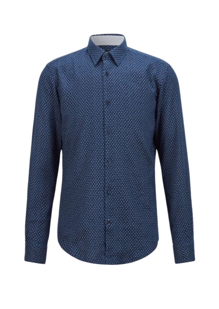 сорочка ділова Extra-slim fit для чоловіків (468605), колір Синій - №1