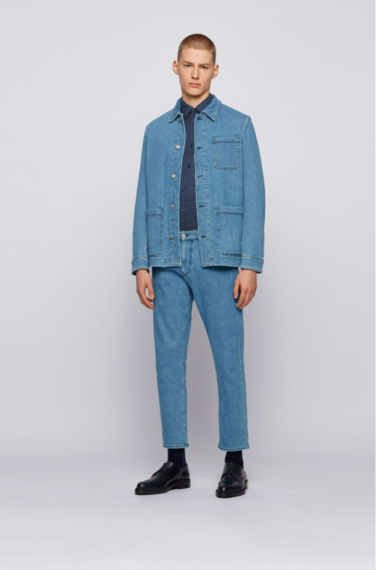 сорочка ділова Extra-slim fit для чоловіків (468605), колір Синій - №3