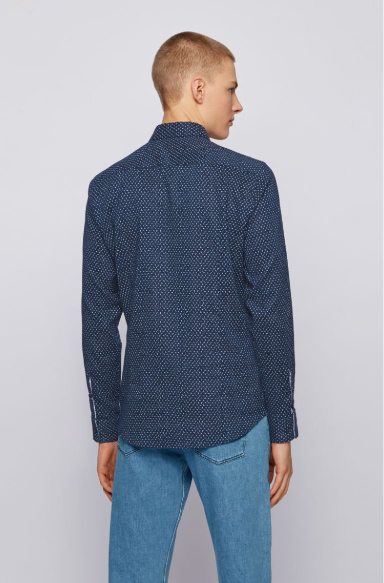 сорочка ділова Extra-slim fit для чоловіків (468605), колір Синій - №4