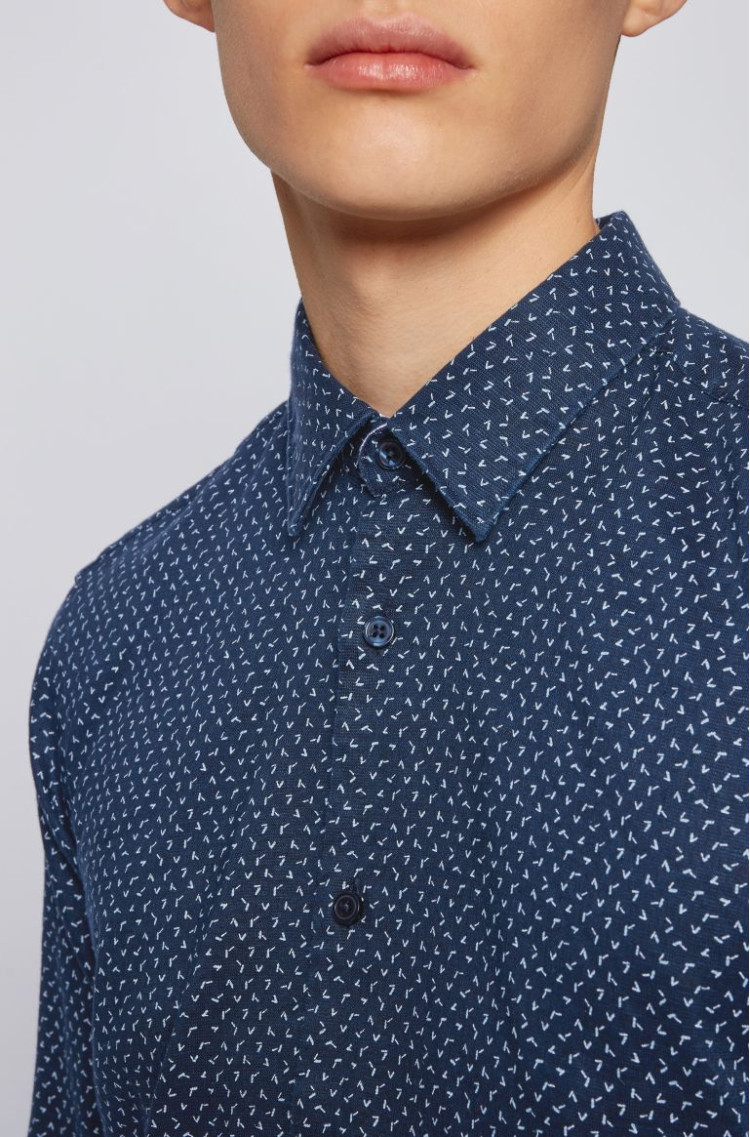 сорочка ділова Extra-slim fit для чоловіків (468605), колір Синій - №5