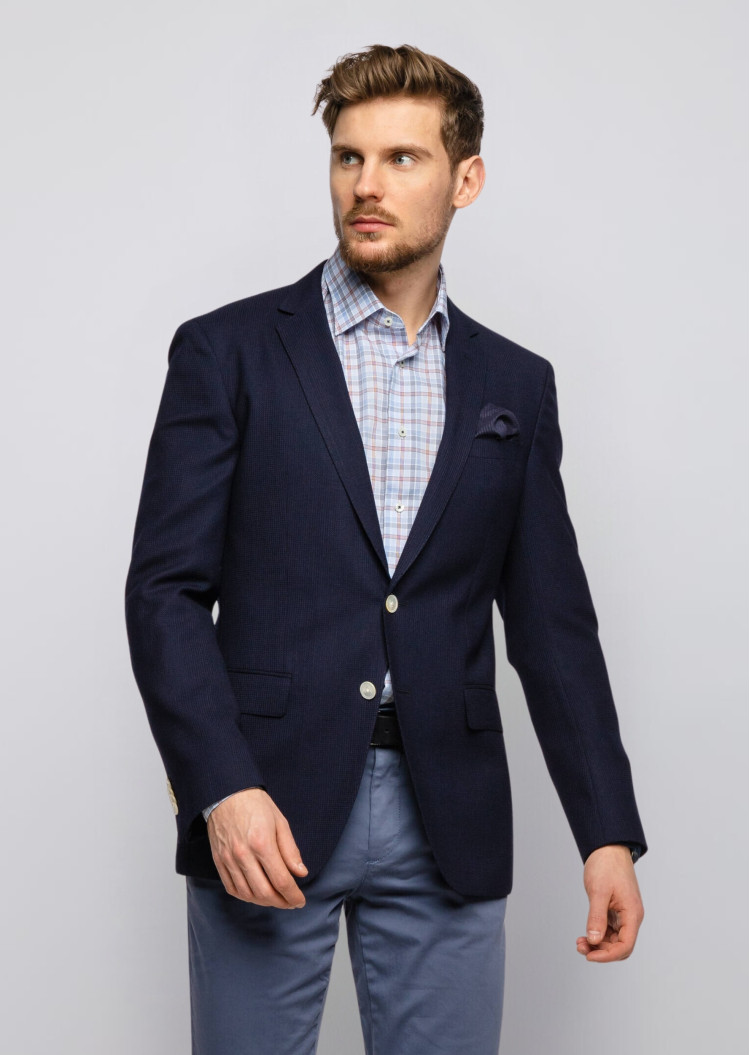Піджак кежуал Slim Fit для чоловіків (468608), колір Синій - №2