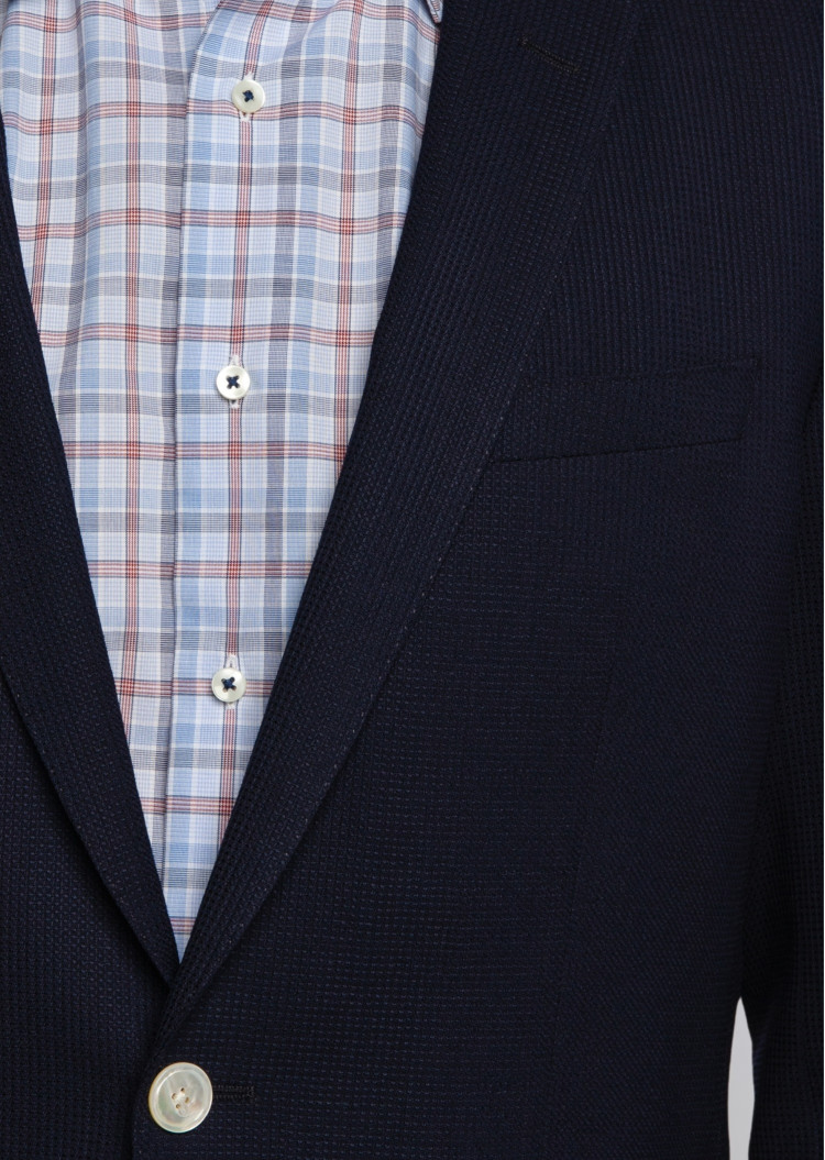 Піджак кежуал Slim Fit для чоловіків (468608), колір Синій - №4