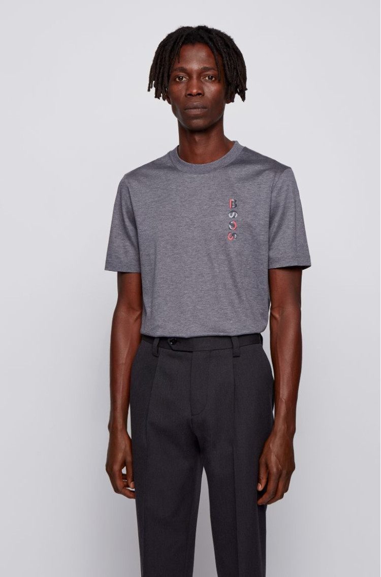 Футболка Slim fit для чоловіків (468610), колір Сірий - №2