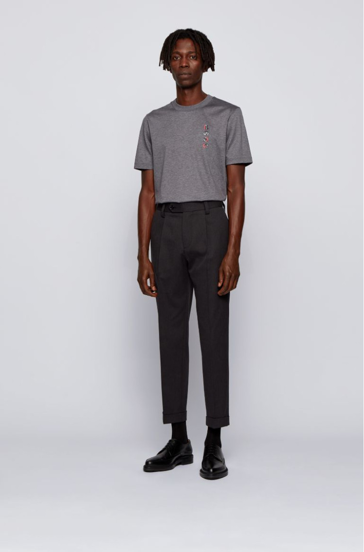 Футболка Slim fit для чоловіків (468610), колір Сірий - №3