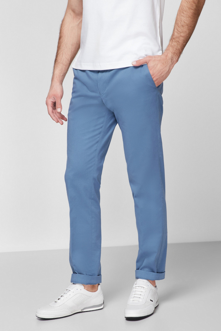 Брюки повсякденні Slim fit Середня для чоловіків (468613), колір Синій - №2