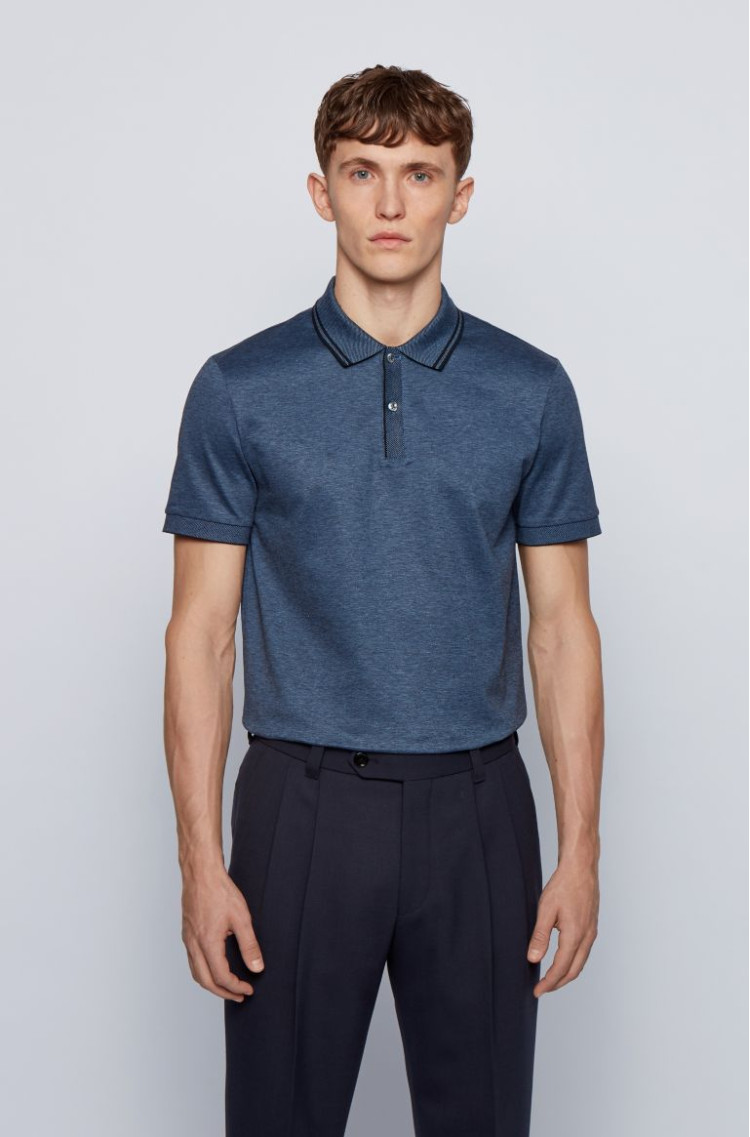 Поло Regular fit для чоловіків (468616), колір Синій - №2